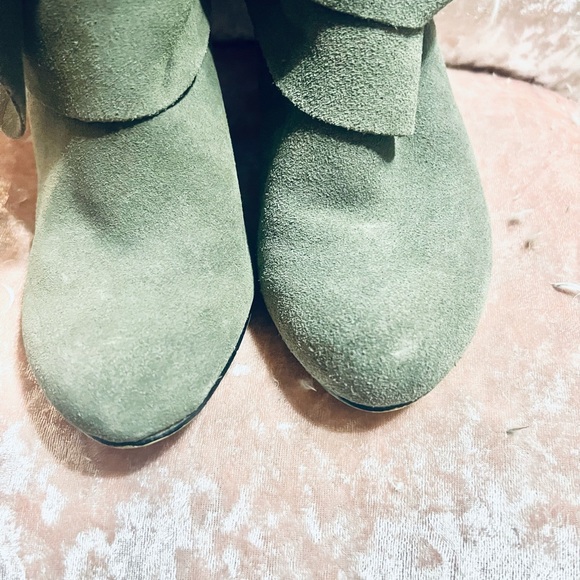 Vintage Ankle Booties Faux Grey Suede - Picture 3 of 7